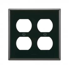 Eaton Wiring Devices 5150BK - Wallplate 2G Duplex Recp Nylon Std BK