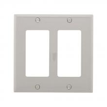 Eaton Wiring Devices 5152GY-BOX - Wallplate 2G Decorator Nylon Std GY