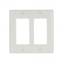 Eaton Wiring Devices 5152W-BOX - Wallplate 2G Decorator Nylon Std WH