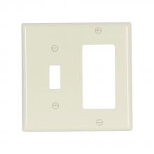 Eaton Wiring Devices 5153A - Wallplate 2G Toggle/Deco Nylon Std AL