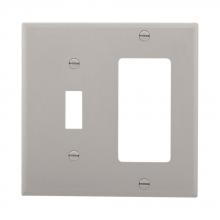 Eaton Wiring Devices 5153GY-BOX - Wallplate 2G Toggle/Deco Nylon Std GY