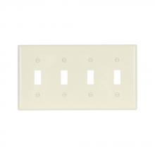 Eaton Wiring Devices 5154A - Wallplate 4G Toggle Nylon Std AL