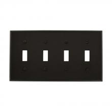 Eaton Wiring Devices 5154BK - Wallplate 4G Toggle Nylon Std BK