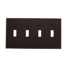 Eaton Wiring Devices 5154B-BOX - Wallplate 4G Toggle Nylon Std BR