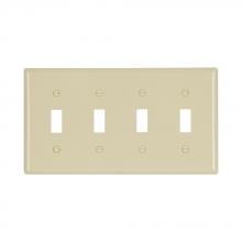 Eaton Wiring Devices 5154V-BOX - Wallplate 4G Toggle Nylon Std IV