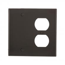 Eaton Wiring Devices 5170BK - Wallplate 2G Duplex/Blank Nylon Std BK