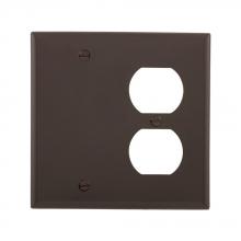 Eaton Wiring Devices 5170B-BOX - Wallplate 2G Duplex/Blank Nylon Std BR