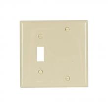 Eaton Wiring Devices 5171V-BOX - Wallplate 2G Toggle/Blank Nylon Std IV