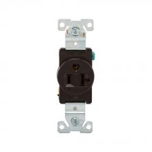 Eaton Wiring Devices 5361B - Recp Sgl 20A125V 2P3W Brass Strap B&S BR