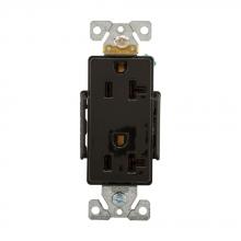 Eaton Wiring Devices 6362BK - Recp Deco Dup20A125V2P3W B/Swire BrSt BK