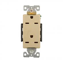 Eaton Wiring Devices 6662W - Recp Deco Duplex 15A250V 2P3W B/Swire WH