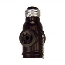 Eaton Wiring Devices 718B-BOX - Socket Adap Med BaseW/2Recp PullChain BR