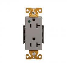 Eaton Wiring Devices 8362GY - Recp HG Deco Dup 20A125V 2P3W Str B&S GY