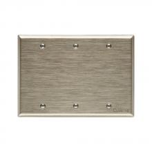 Eaton Wiring Devices 93153-BOX - Wallplate 3G Blank Box Mount Std SS