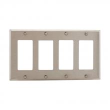 Eaton Wiring Devices 93404-BOX - Wallplate 4G Decorator Std SS