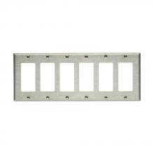 Eaton Wiring Devices 93406-BOX - Wallplate 6G Decorator Std SS