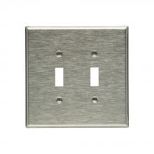 Eaton Wiring Devices 93872-BOX - Wallplate 2G Toggle Oversize SS