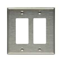 Eaton Wiring Devices 93935-BOX - Wallplate 2G Decorator Mid SS
