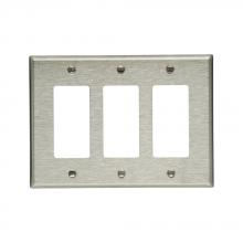 Eaton Wiring Devices 93936-BOX - Wallplate 3G Decorator Mid SS