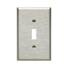 Eaton Wiring Devices 93971-BOX - Wallplate 1G Toggle Receptacle Mid SS