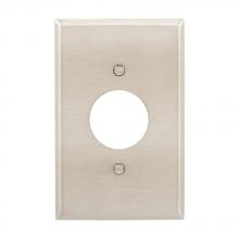 Eaton Wiring Devices 93991-BOX - Wallplate 1G Sgl Recp 1.406" Hole Mid SS