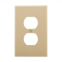 Eaton Wiring Devices EM93101 - Wallplate 1G Duplex EMERGENCY Std SS