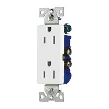 Eaton Wiring Devices 1107W-BOX - Recp Deco Duplex 15A 125V 2P3W WH