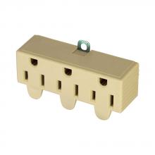 Eaton Wiring Devices BP1219V - Adapt Grd 3 Outlet W/Grd Lug 15A 125V IV