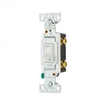 Eaton Wiring Devices C1301-7LTW - Switch Toggle SP LT 15A 120V Grd WH
