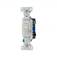 Eaton Wiring Devices C1303-7W - Switch Toggle 3-Way 15A 120V Grd WH