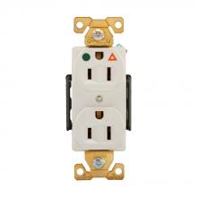 Eaton Wiring Devices IG8200W - Recp HG IG Dup 15A 125V 2P3W Str B&S WH
