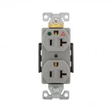 Eaton Wiring Devices IG8300GY - Recp HG IG Dup 20A 125V 2P3W Str B&S GY