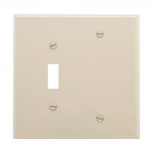 Eaton Wiring Devices PJ113LA - Wallplate 2G Toggle/Blank Poly Mid LA