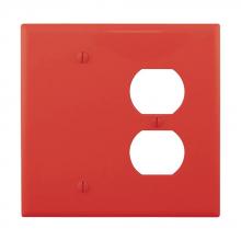 Eaton Wiring Devices PJ138RD - Wallplate 2G Duplex/Blank Poly Mid RD