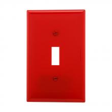 Eaton Wiring Devices PJ1RD - Wallplate 1G Toggle Poly Mid RD