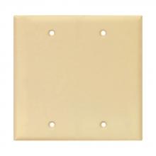 Eaton Wiring Devices PJ23V - Wallplate 2G Blank Box Mount Poly Mid IV