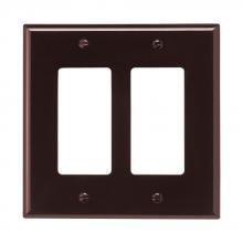 Eaton Wiring Devices PJ262B - Wallplate 2G Decorator Poly Mid BR