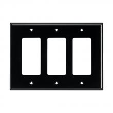 Eaton Wiring Devices PJ263BK - Wallplate 3G Decorator Poly Mid BK