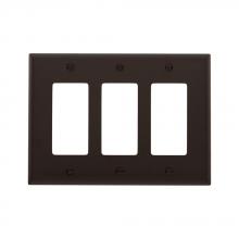 Eaton Wiring Devices PJ263B - Wallplate 3G Decorator Poly Mid BR