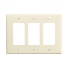 Eaton Wiring Devices PJ263LA-SPL1 - Wallplate 3G Decorator Poly Mid LA