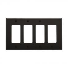Eaton Wiring Devices PJ264BK - Wallplate 4G Decorator Poly Mid BK