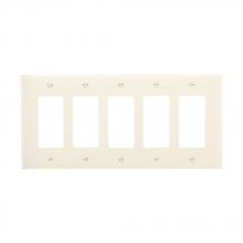 Eaton Wiring Devices PJ265V - Wallplate 5G Decorator Poly Mid IV