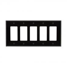 Eaton Wiring Devices PJ265BK - Wallplate 5G Decorator Poly Mid BK