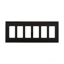 Eaton Wiring Devices PJ266BK - Wallplate 6G Decorator Poly Mid BK