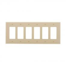 Eaton Wiring Devices PJ266V - Wallplate 6G Decorator Poly Mid IV