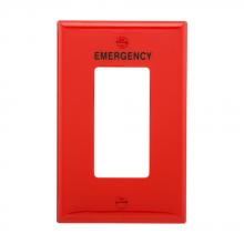 Eaton Wiring Devices PJ26EMRD - 1 module polycarb decor Emergency use