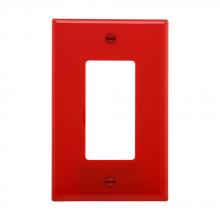 Eaton Wiring Devices PJ26RD - Wallplate 1G Decorator Poly Mid RD