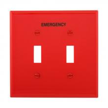 Eaton Wiring Devices PJ2EMRD - 2 module polycarb Emergency use