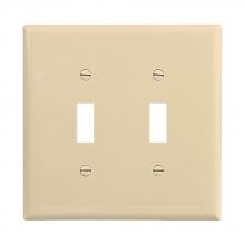 Eaton Wiring Devices PJ2V - Wallplate 2G Toggle Poly Mid IV