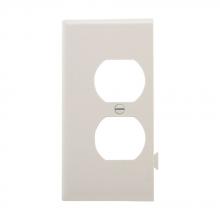 Eaton Wiring Devices STE8W - Wlplt Sectional Dup Recp Poly Mid End WH